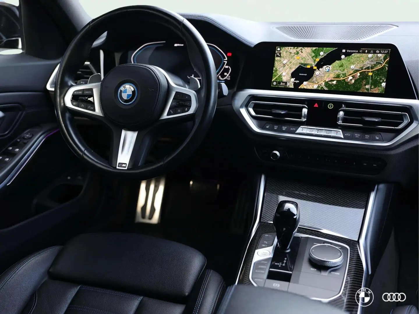 BMW 330 330E M SPORT PRO / LASER / HEADUP / LEDER / 19" Gris - 2