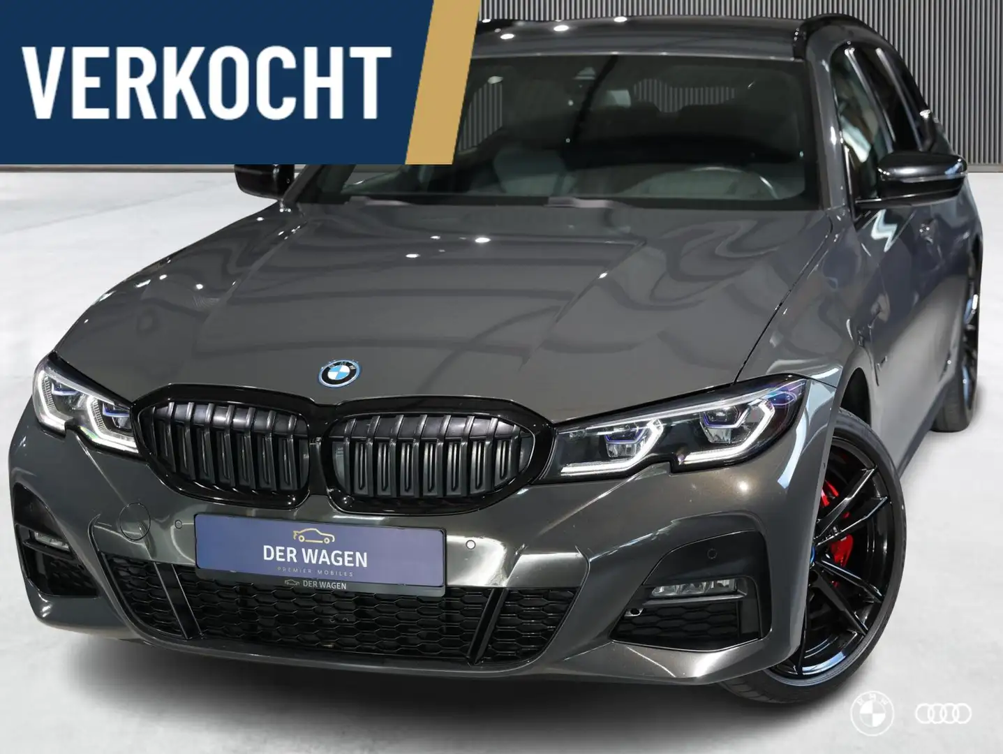 BMW 330 330E M SPORT PRO / LASER / HEADUP / LEDER / 19" Gris - 1