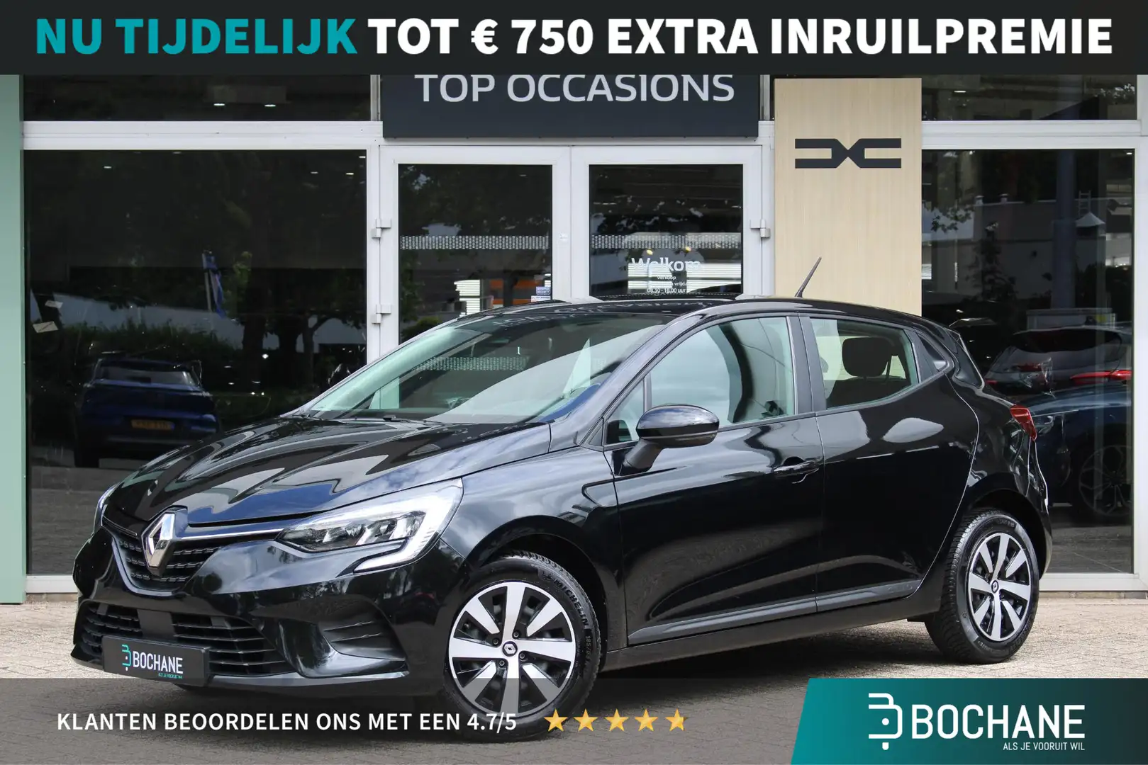 Renault Clio 1.0 TCe 90 Equilibre Navigatiesysteem | All Season Zwart - 1