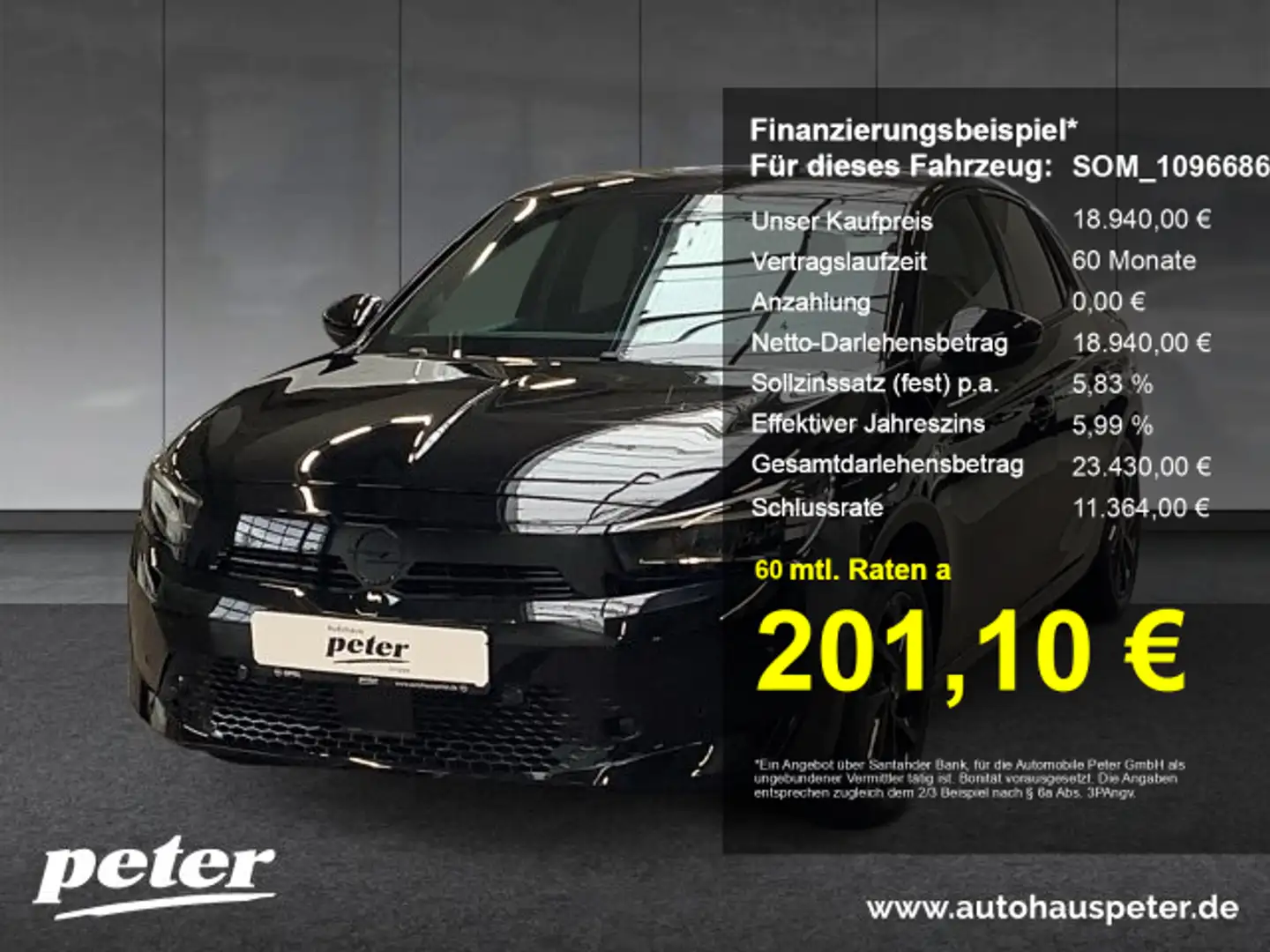 Opel Corsa Corsa F 1.2 Turbo GS Klimaautomatik Sitzheizung Allwetter 100PS Schwarz - 1