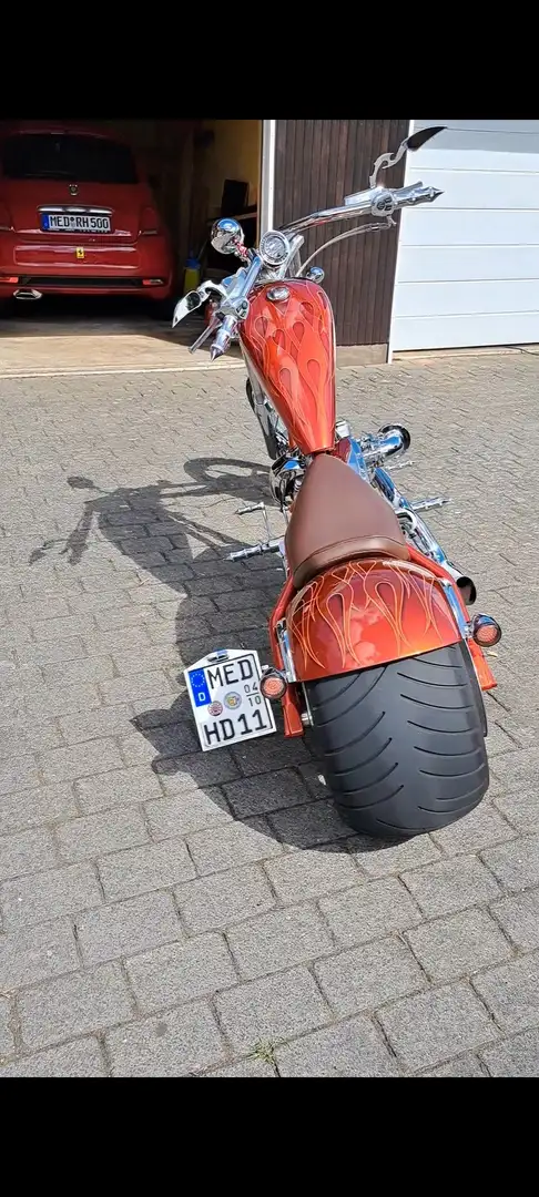 Harley-Davidson Highnecker Chopper, breit, lang, tief Orange - 1
