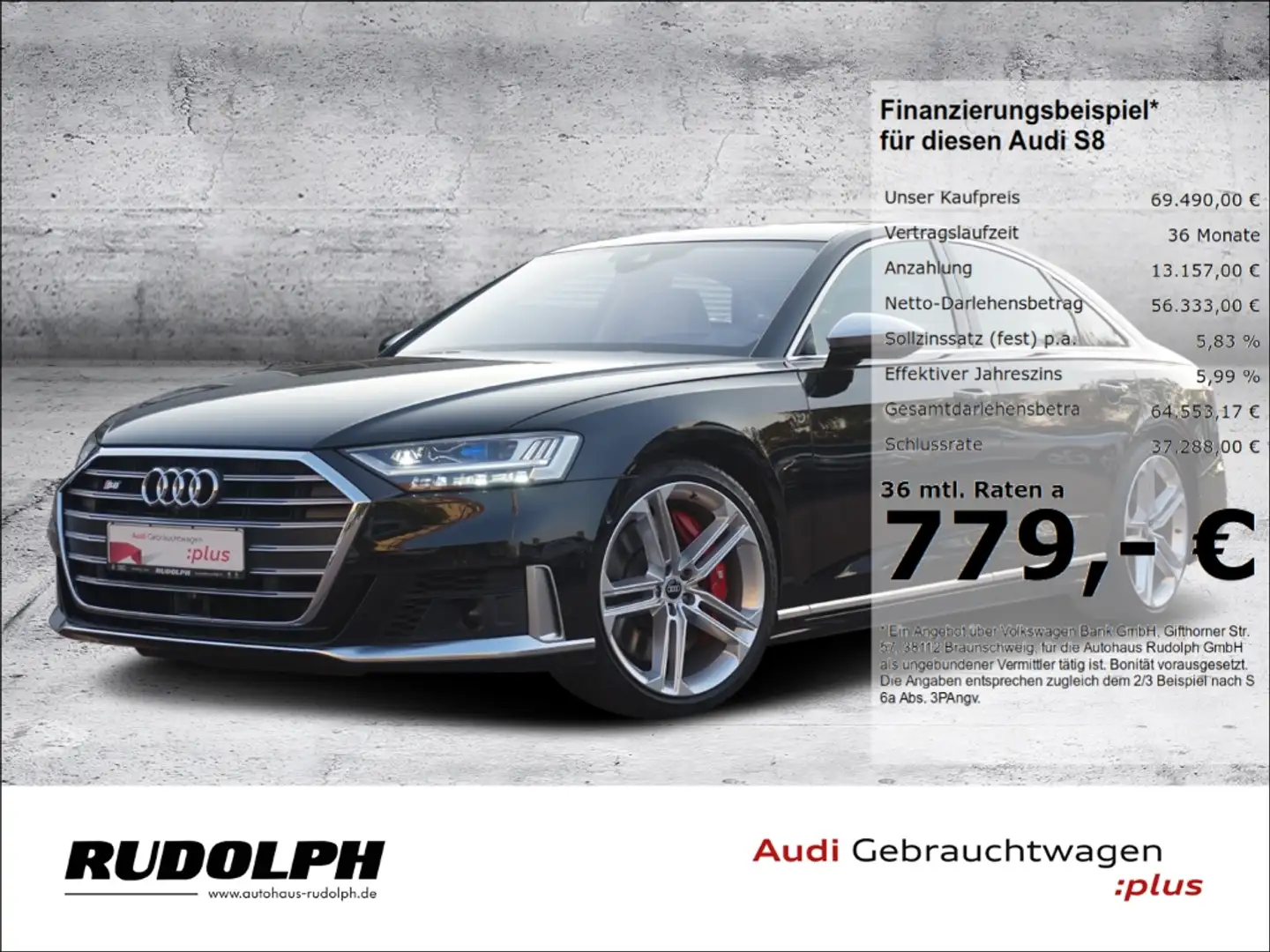 Audi S8 4.0 TFSI Laserlicht PANO B&O HUD UPE:167.512 B&O A Noir - 1