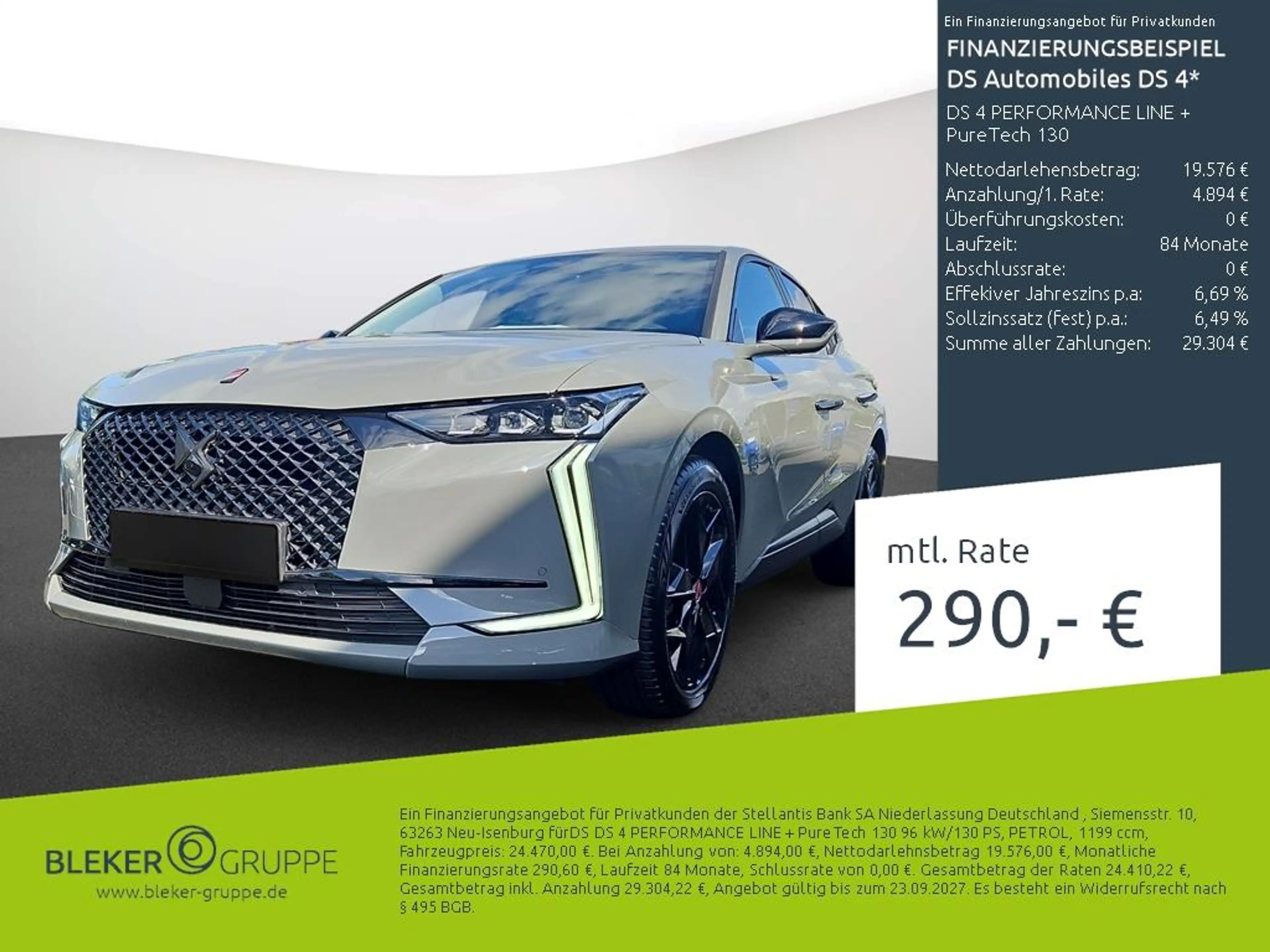 DS Automobiles DS 4 DS 4 PERFORMANCE LINE + PureTech 130