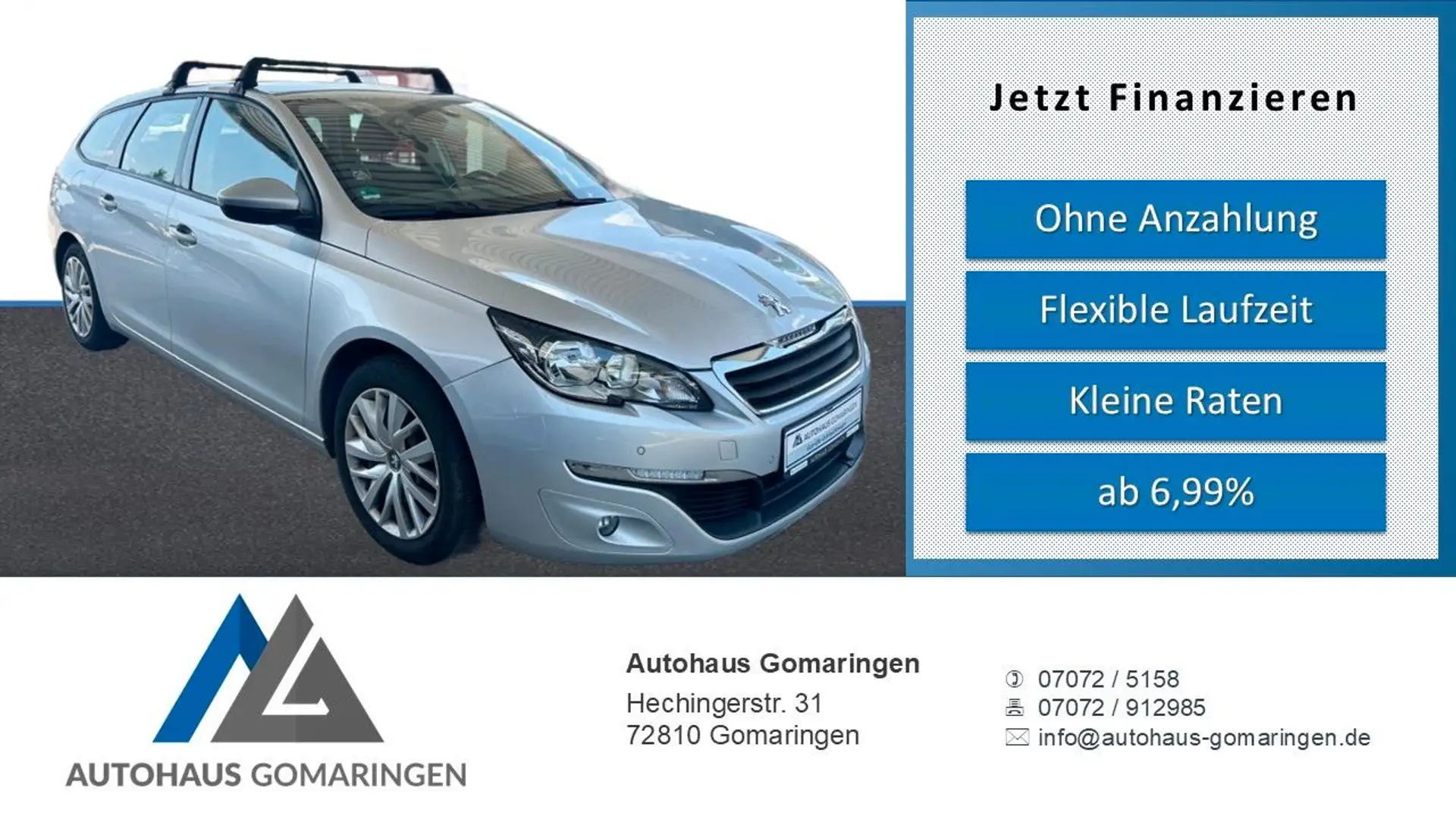 Peugeot 308 SW Active*NAVI*KAMERA*SCHECKHEFT*TÜV NEU* Grau - 1