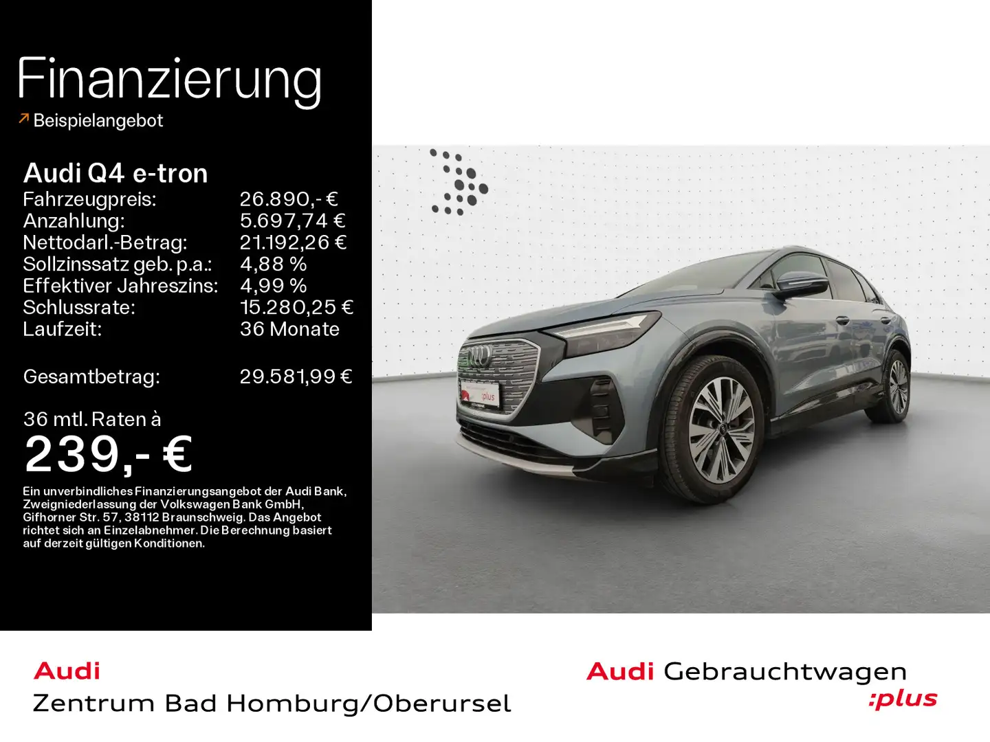 Audi Q4 e-tron 45 quattro*Navi*AHK*Sitzheizung*Einpar Bleu - 1