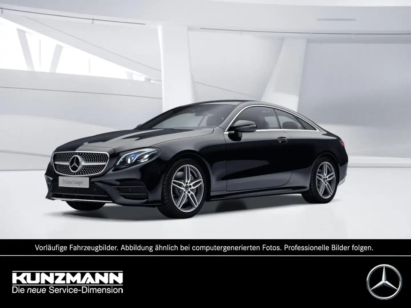 Mercedes-Benz E 300 Coupé AMG MBUX Navi+ Distronic+ Kamera Noir - 1