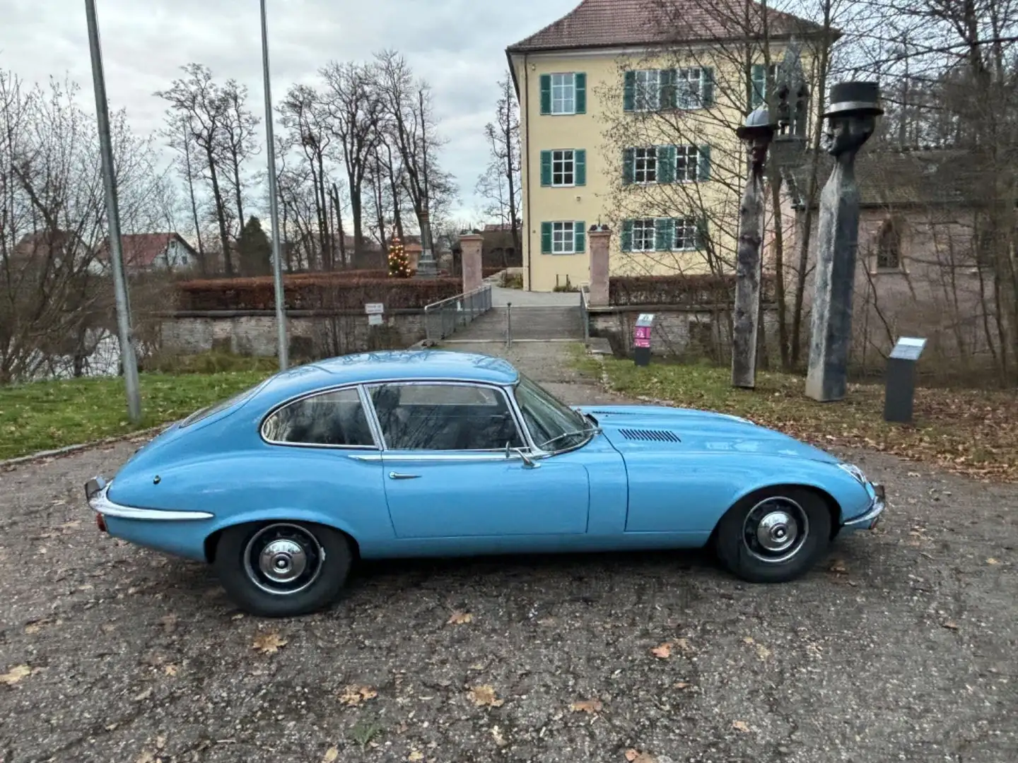 Jaguar E-Type Rechtslenker Sitzbank hinten Blau - 1