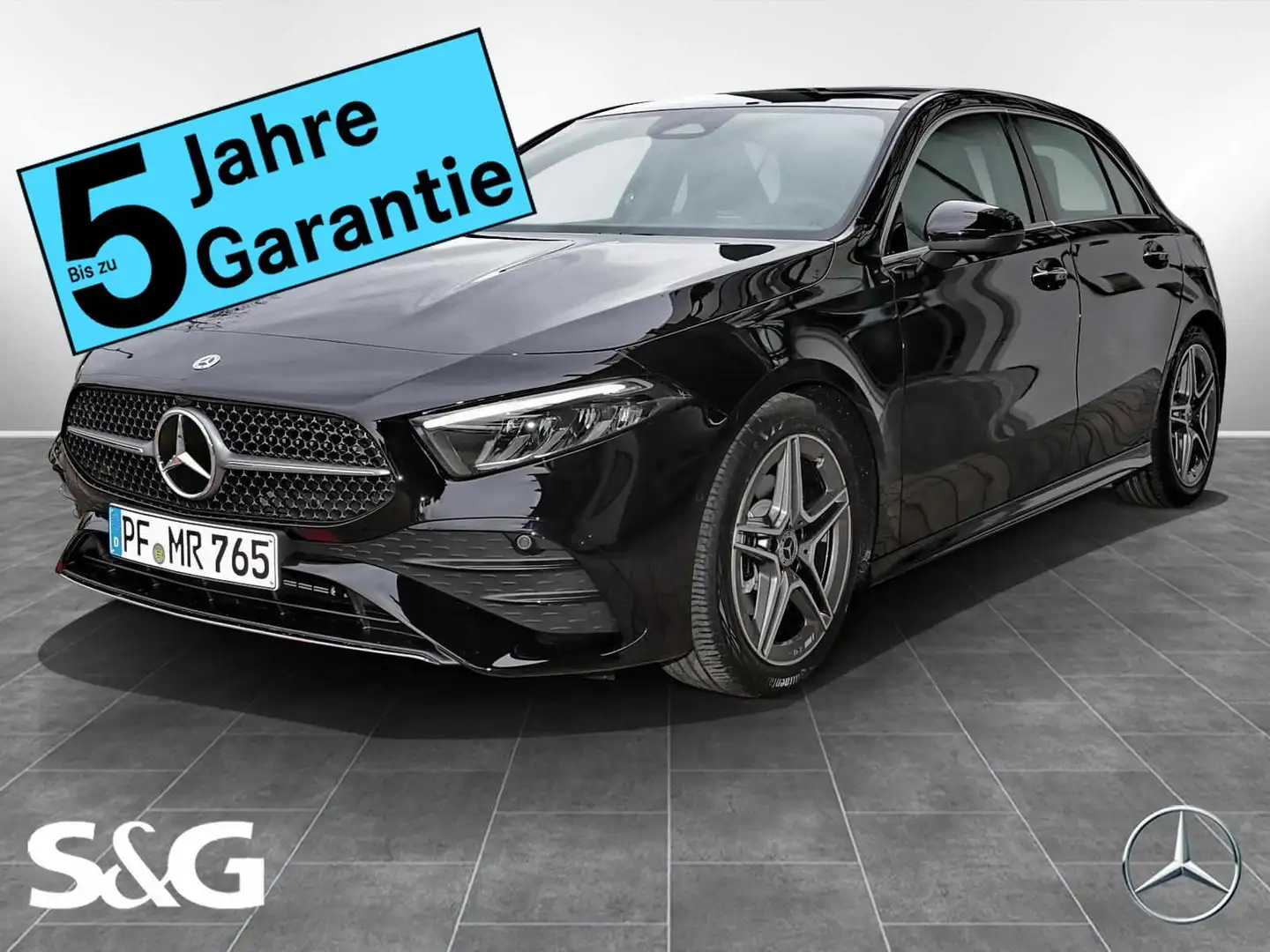 Mercedes-Benz A 200 AMG MBUX+RüKam+LED+Pano+Distronic+Sitzheiz Noir - 1