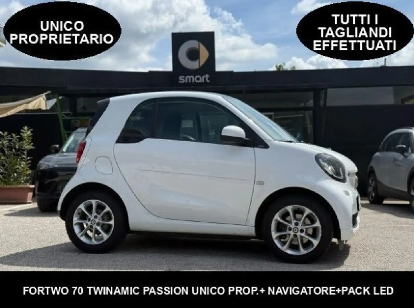 smart forTwo PASSION+NAVIGATORE+PACK LED+PACK COMF Blanc - 1