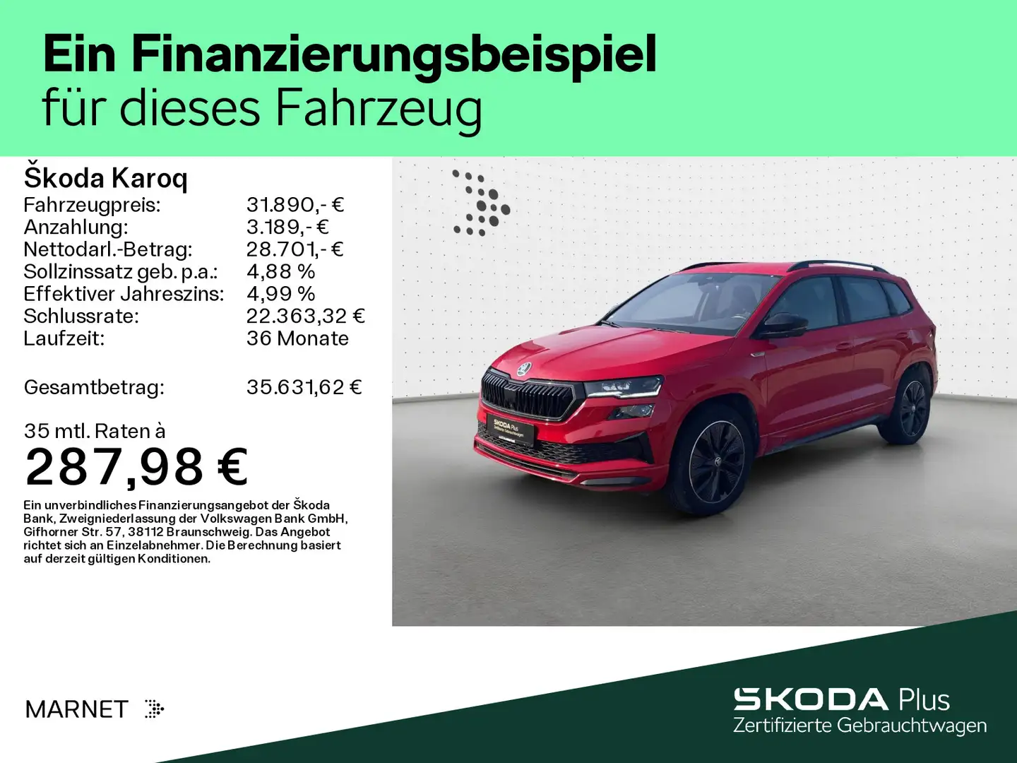 Skoda Karoq 2.0 TSI 140 kW Sportline DSG 4x4 *Navi*El. Rouge - 2