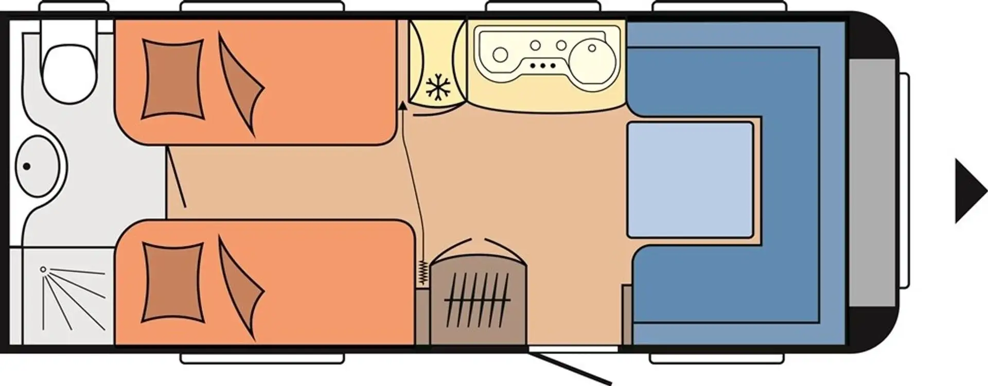Hobby Excellent 540 WLU Rangierhilfe Weiß - 2