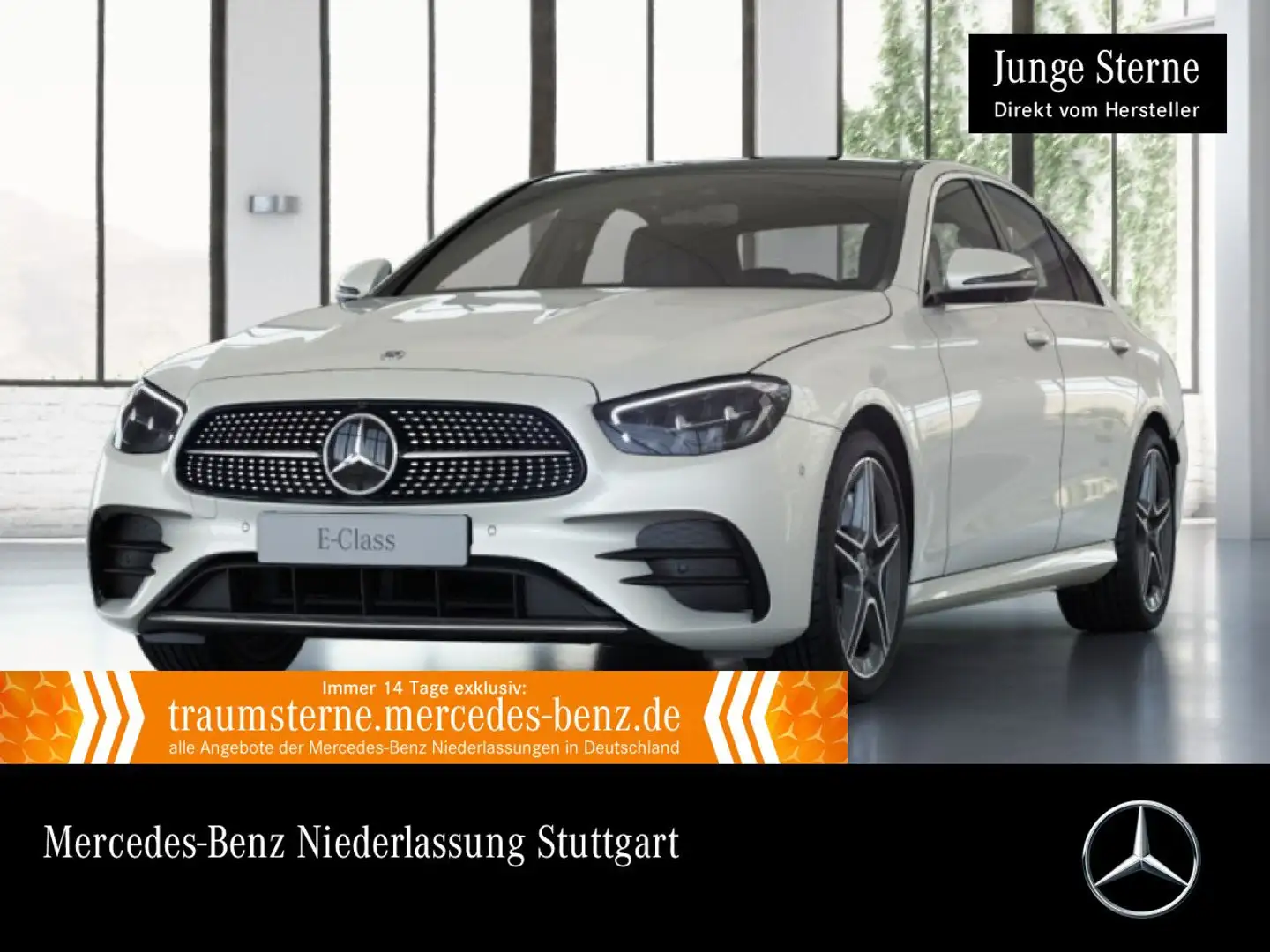 Mercedes-Benz E 450 4M AMG+PANO+360+AHK+LED+FAHRASS+SITZKLIMA+9G Weiß - 1