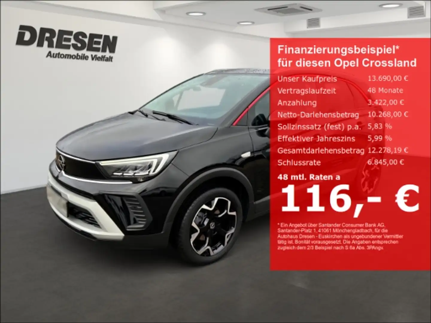 Opel Crossland 1.2 GS LINE Klima/Sitzheitzung/CarPlay Zwart - 1