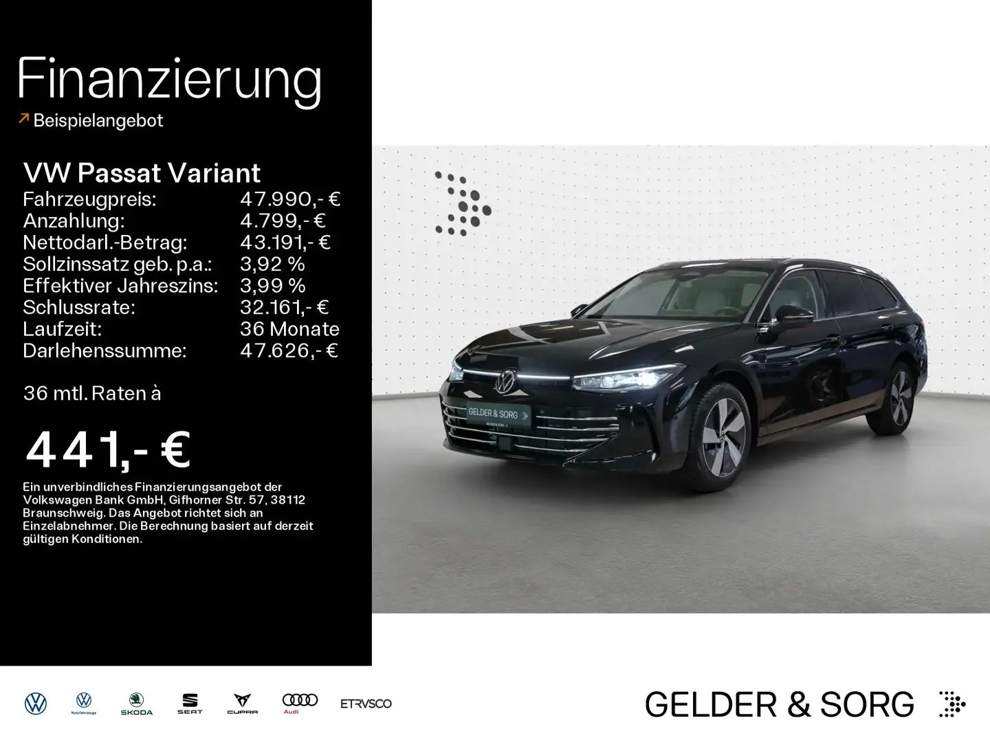 Volkswagen Passat Variant Elegance 2.0 TDI Pano*Stand*AHK Noir - 1