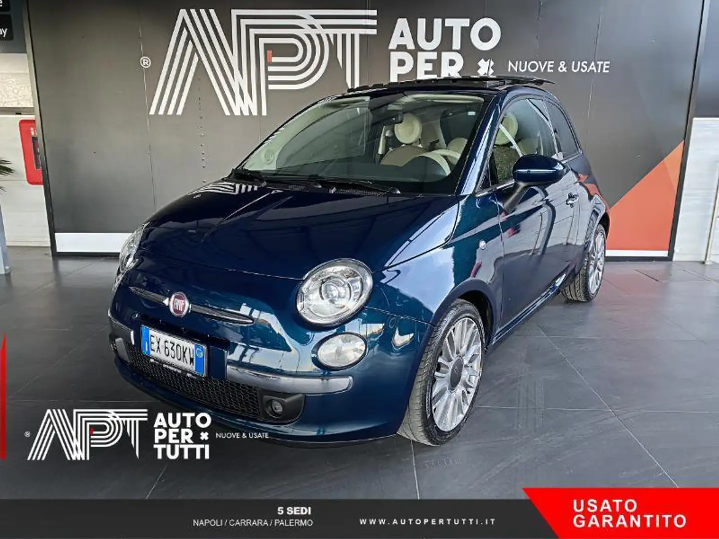 Fiat 500 500 0.9 t.air t. Lounge 85cv Dualogic E6 Bleu - 1