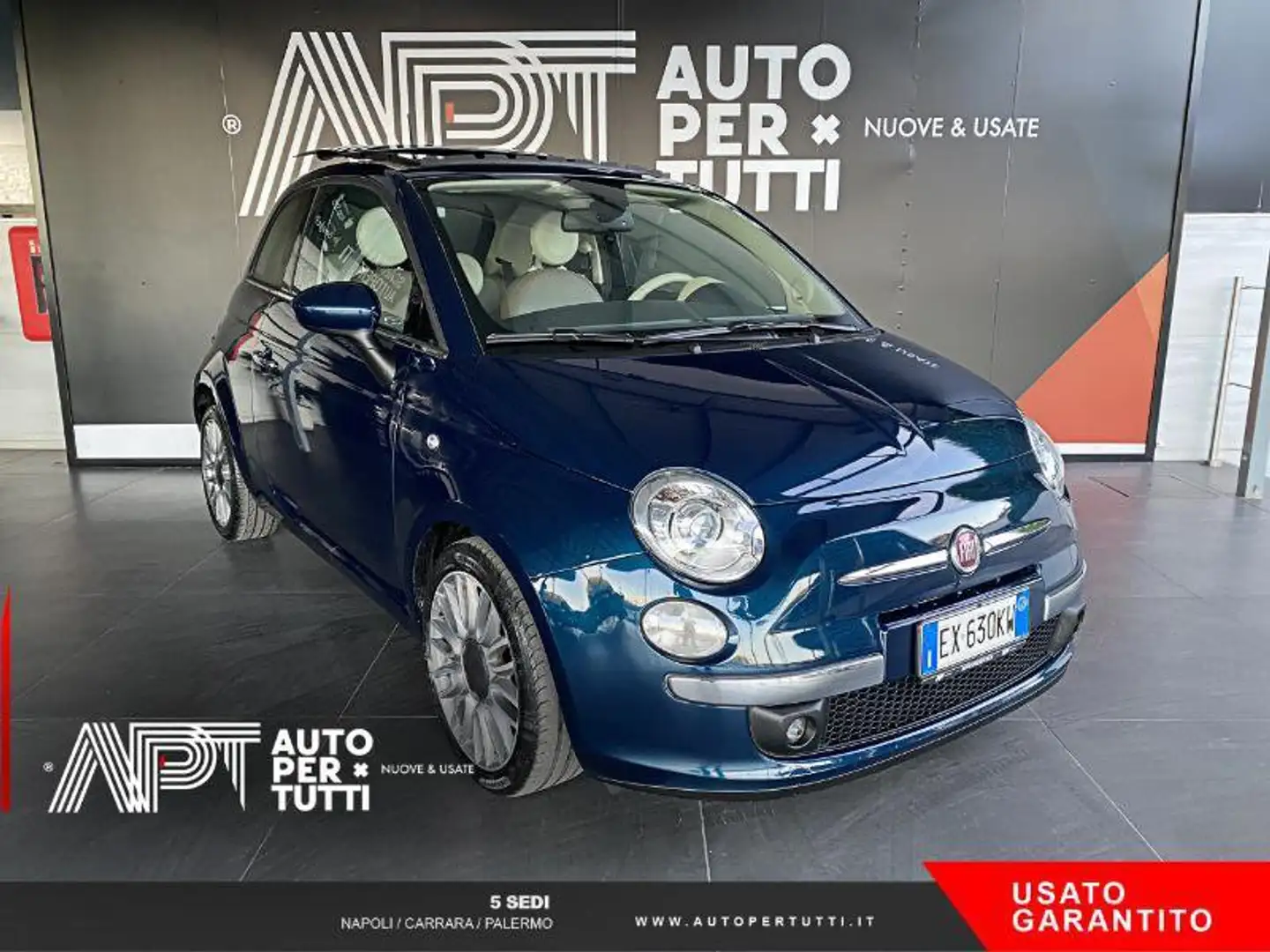 Fiat 500 500 0.9 t.air t. Lounge 85cv Dualogic E6 Bleu - 2
