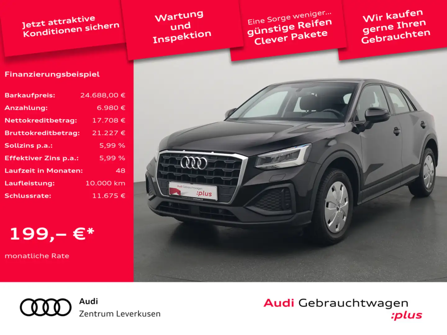 Audi Q2 35 S TRON SHZ LED PDC KLIMA PORT NAVI Schwarz - 1