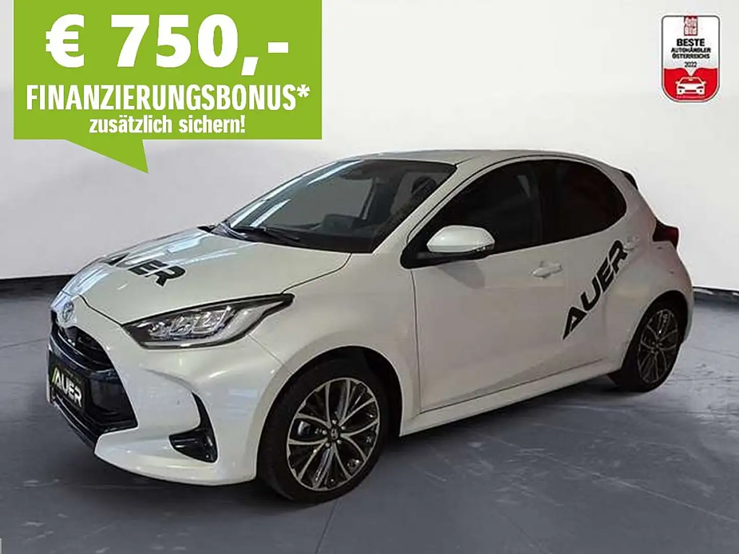 Toyota Yaris 1,5 Hybrid Lounge CVT 130PS| LED | Navi | Kamera Weiß - 1