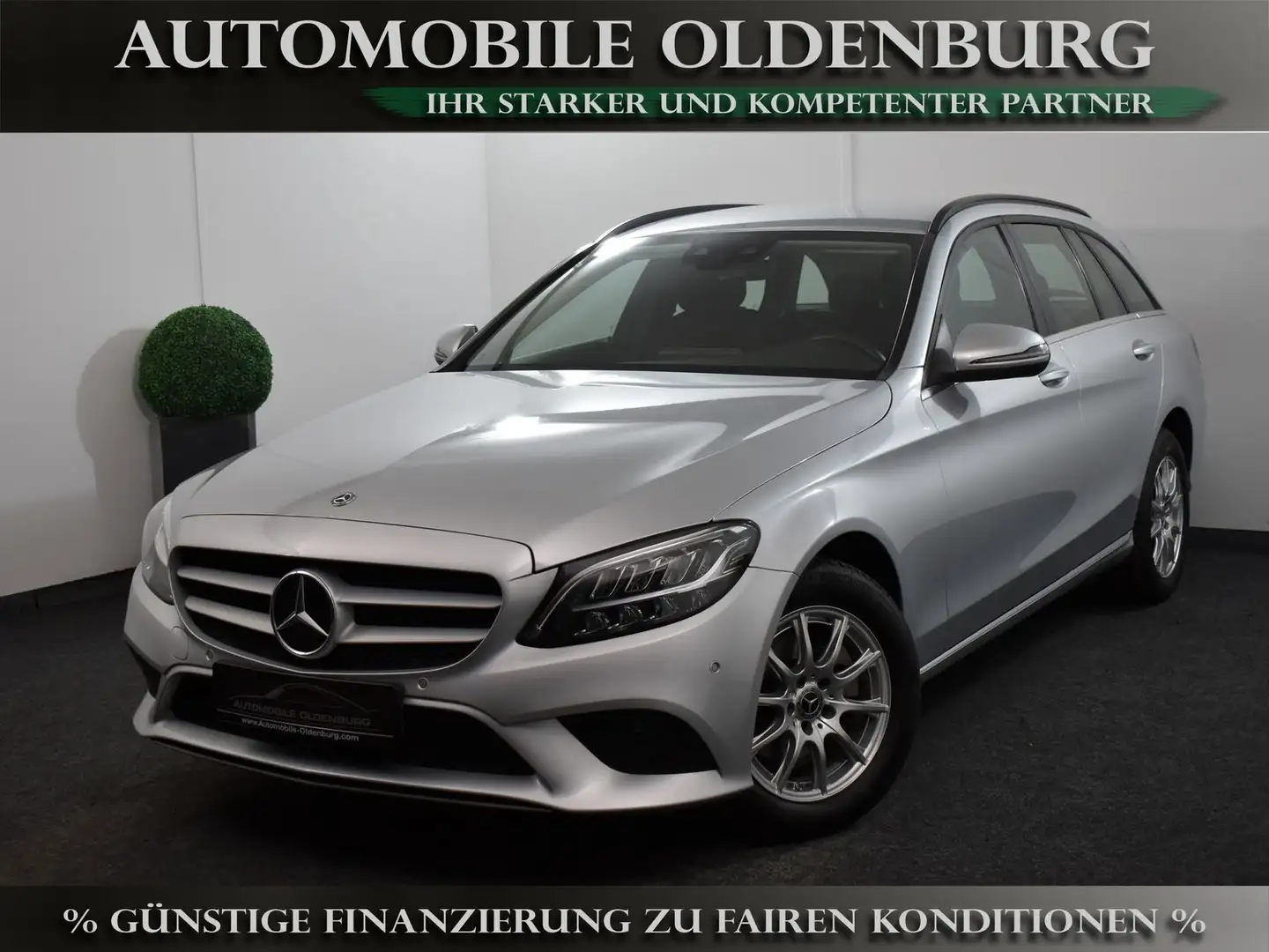 Mercedes-Benz C 200 d T 9G *Distro*AHK*Spur*Totw*LED*CarPlay* Silber - 1