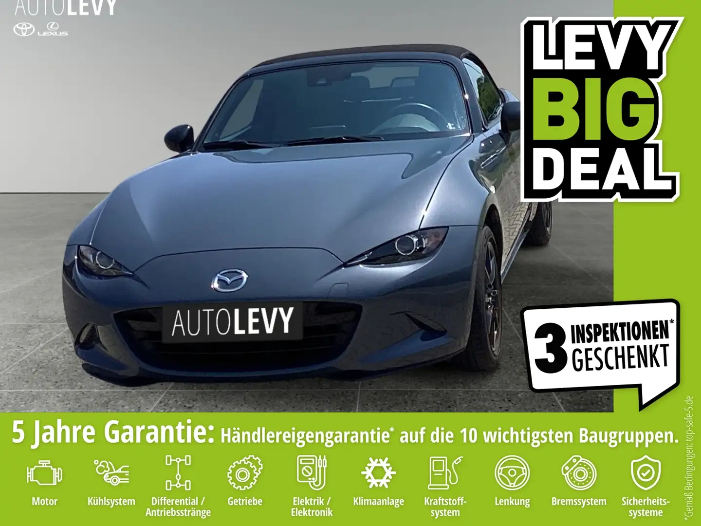 Mazda MX-5 1.5 SKYACTIV-G Advantage Navi+Klima+SHZ+LED Grey - 1