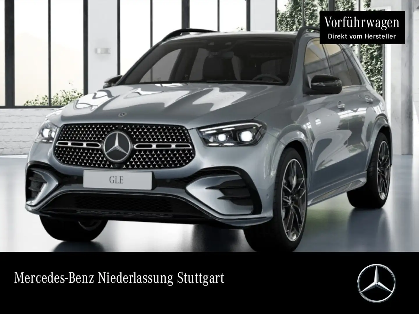 Mercedes-Benz GLE 350 de 4M AMG+NIGHT+PANO+360+AHK+MULTIBEAM+9G Silber - 1