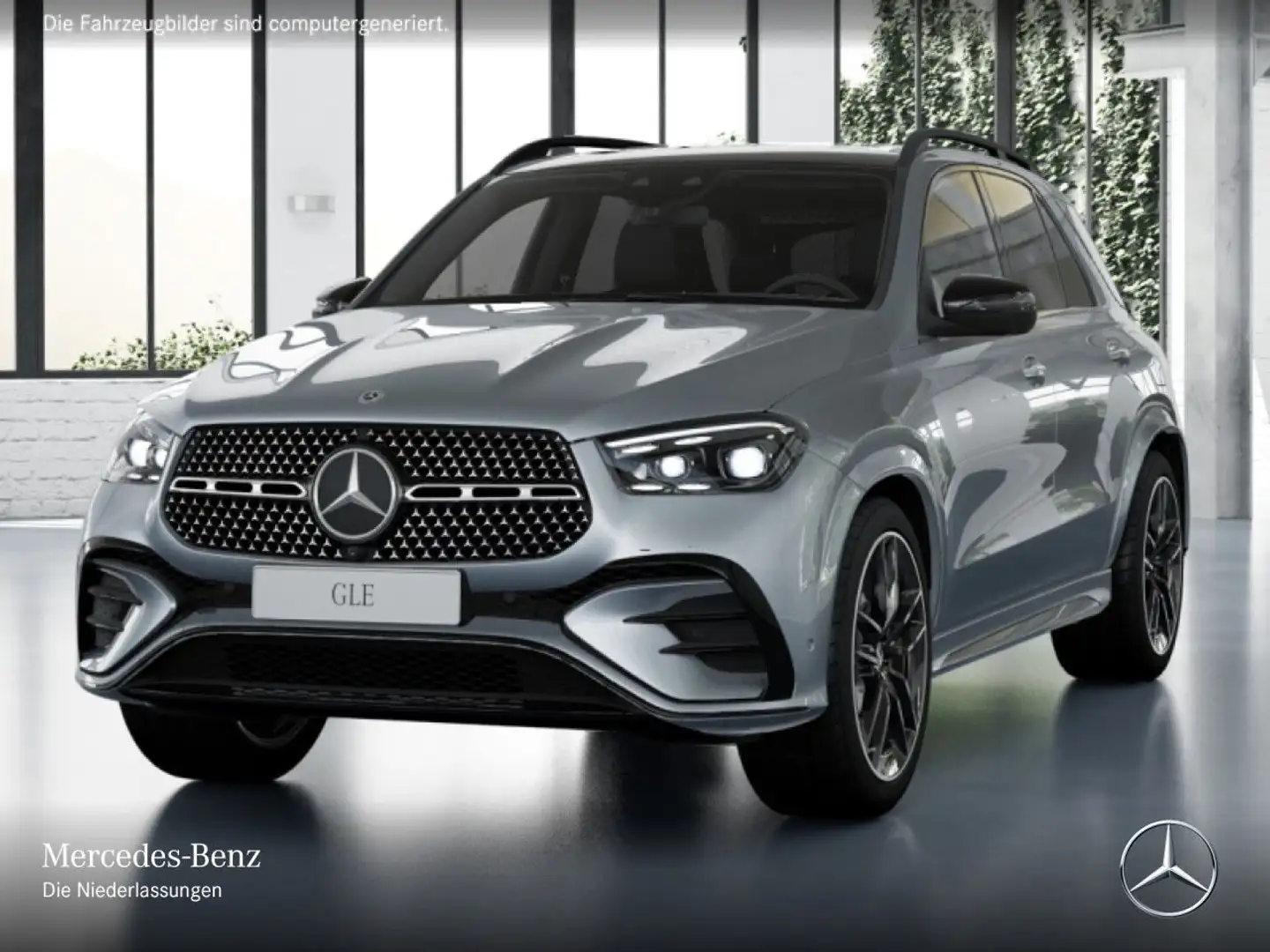 Mercedes-Benz GLE 350 de 4M AMG+NIGHT+PANO+360+AHK+MULTIBEAM+9G Silber - 2