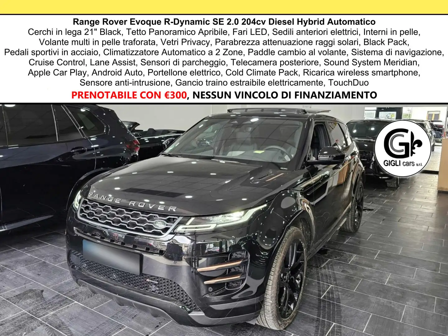 Land Rover Range Rover Evoque R-Dynamic C.20 Navi BlackPack Tetto Camera RDynami Nero - 1