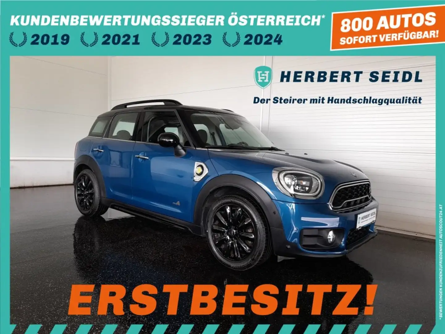MINI Countryman SE All4 Countryman 4x4 PHEV Aut. *18 ZOLL / VOLL LED / NAVI / HEAD-UP / TEILLEDER / DRIVING ASS. / KEYLESS* Blau - 1