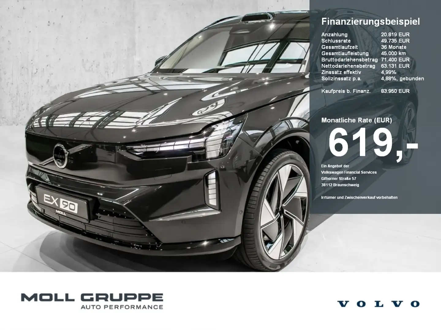 Volvo EX90 Twin Motor Performance Ultra 7 Sitze / AHK Gris - 1