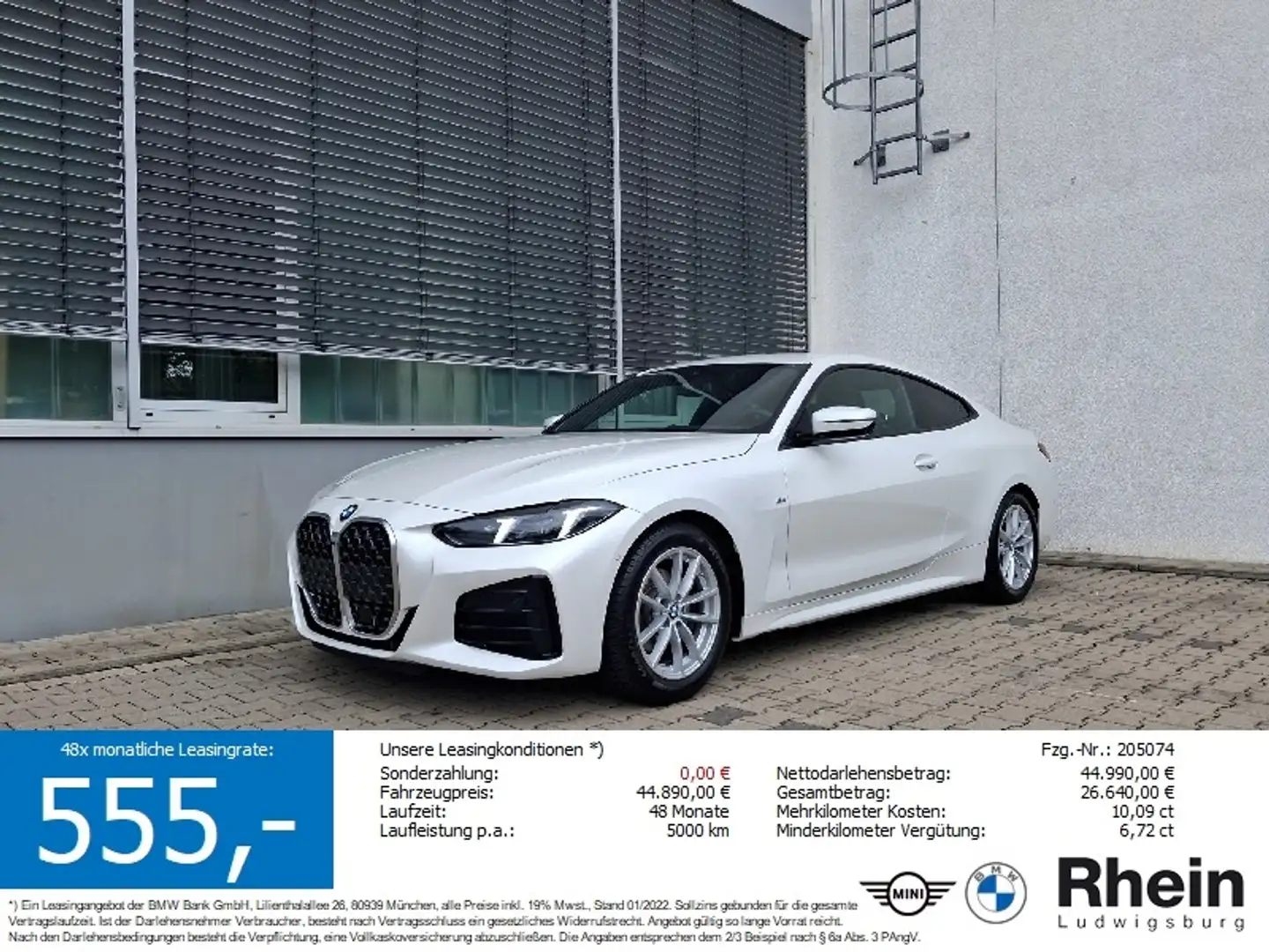 BMW 420 i Coupé M Sportpaket LED Navi DrivAss ParkAs Wit - 1