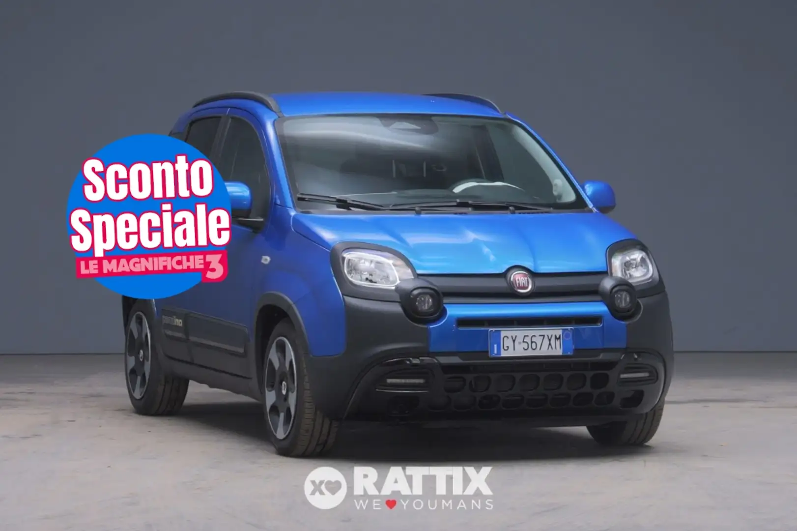 Fiat Panda Pandina 1.0 Firefly Hybrid 70CV Cross Bleu - 1