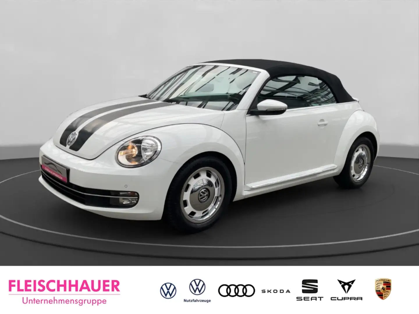 Volkswagen Beetle Cabriolet Design1.2 TSI Navi SHZ Temp PDCv+h Berga Weiß - 1