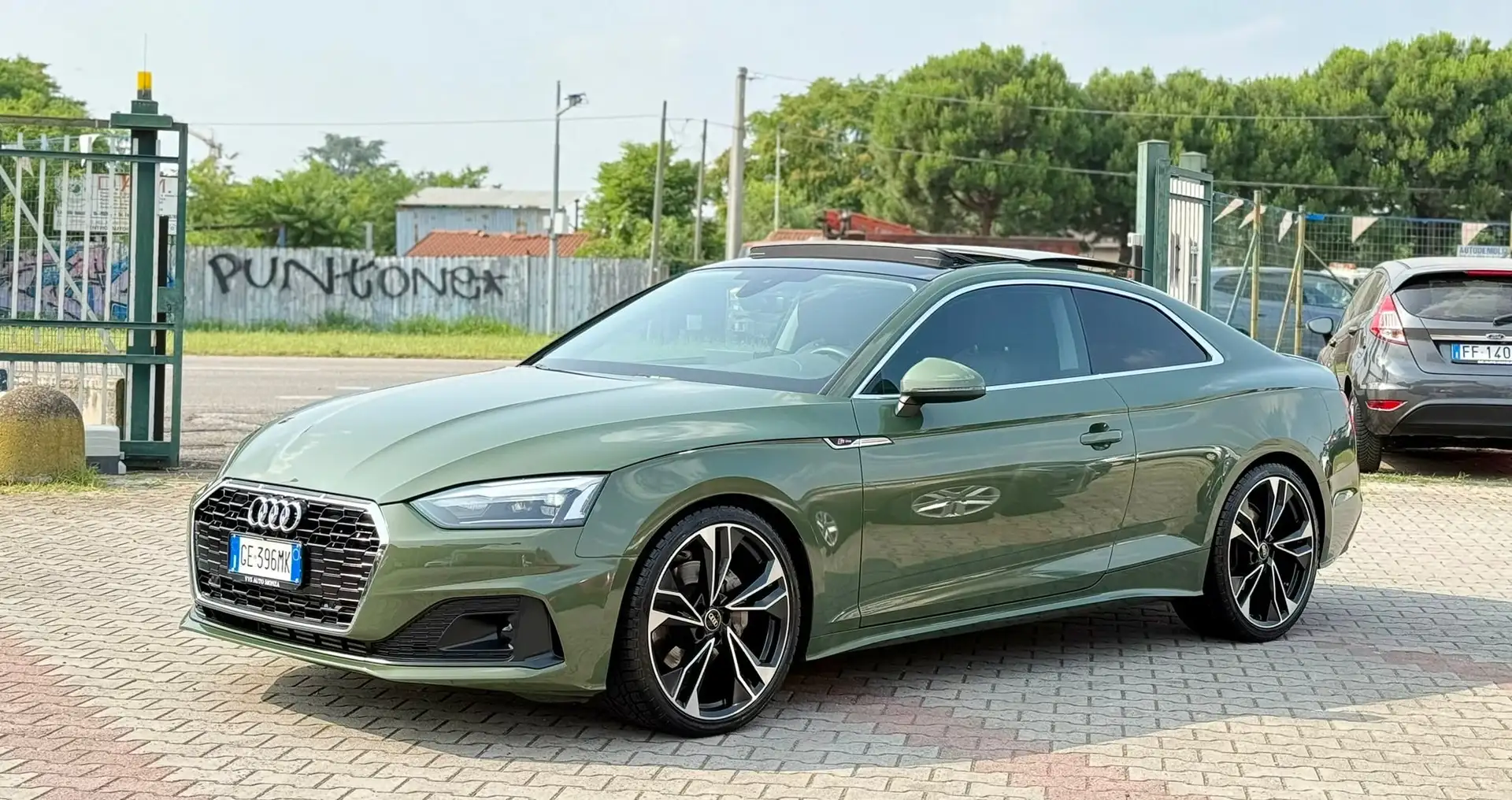 Audi A5 Coupe 40 2.0 tfsi mhev S line edition  s-tronic Verde - 1