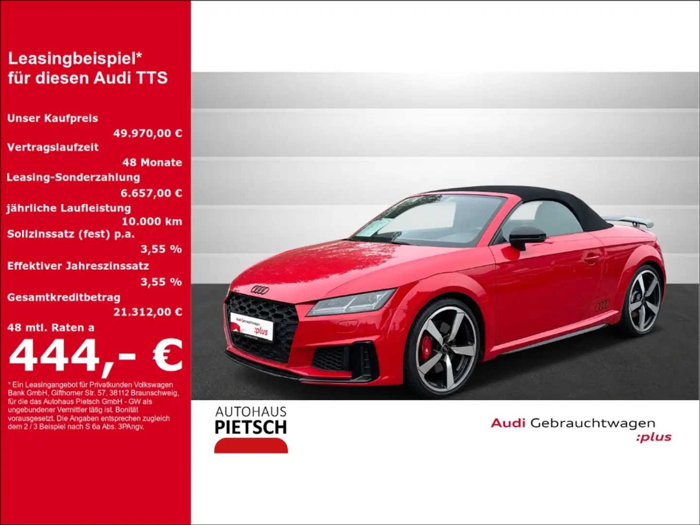 Audi TTS Roadster 2.0 TFSI Competition Plus B&O 20'' Rouge - 1