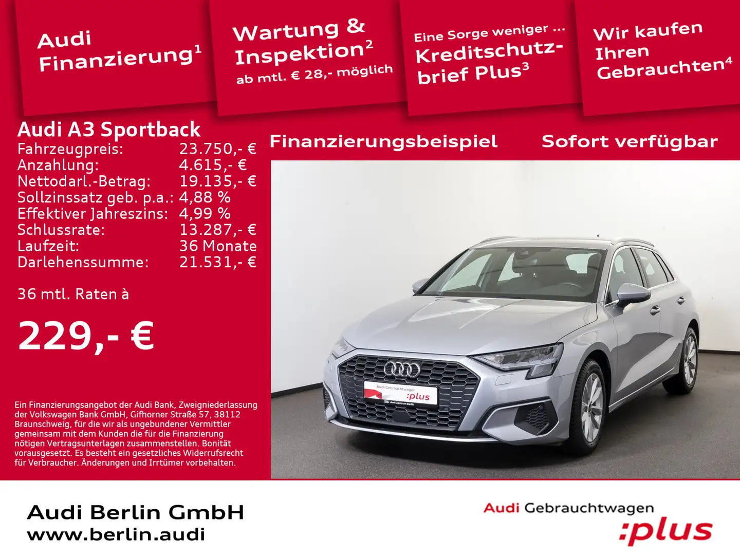 Audi A3 30 TFSI S tr. LED PDC VIRTUAL Srebrny - 1