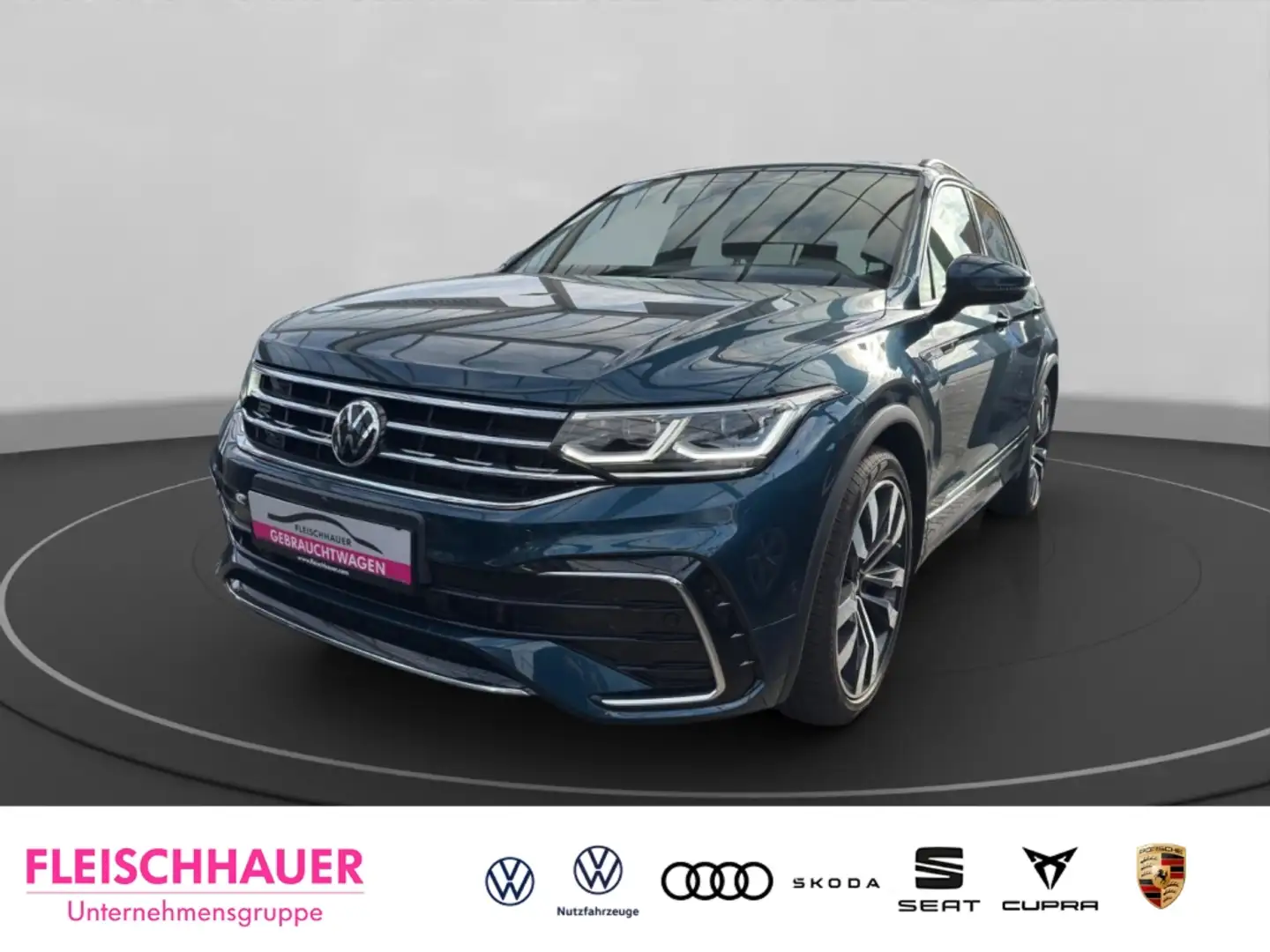 Volkswagen Tiguan R-Line 2.0 TDI 4M Matrix+Navi+AHK+20''+HUD+360° Blau - 1