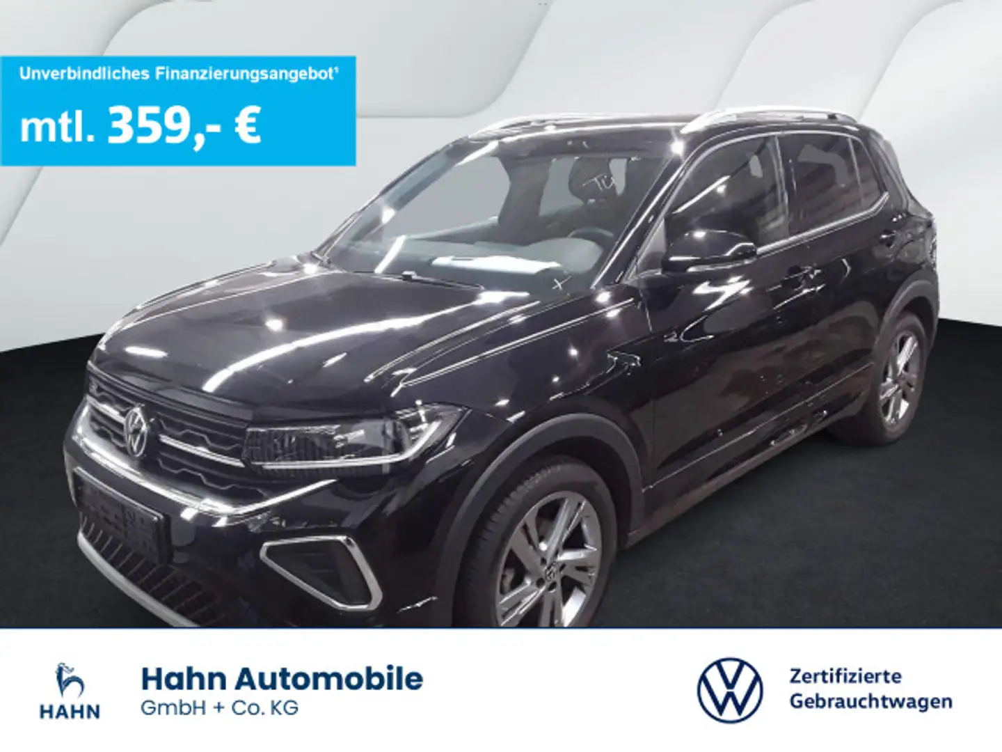 Volkswagen T-Cross 1.5TSI R-Line DSG AHK CAM LED ACC Navi Schwarz - 1