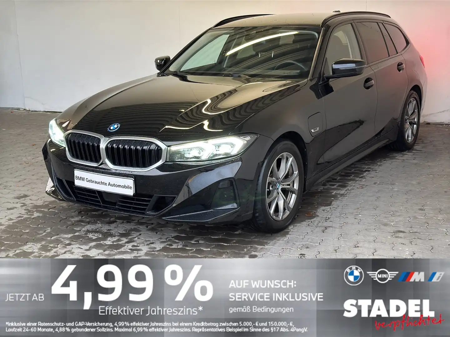 BMW 320 e Touring Navi.LED.RFK.ACC.SHZ.Sportsitz+LR Schwarz - 1