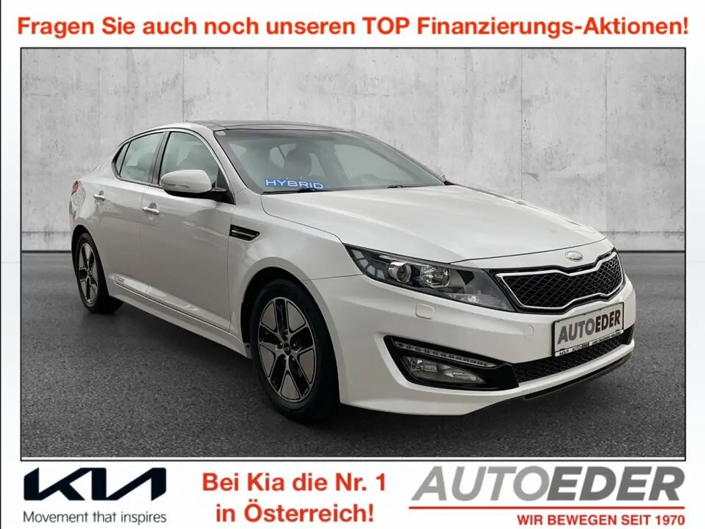 Kia Optima 2,0 CVVL Hybrid Aut. Weiß - 1