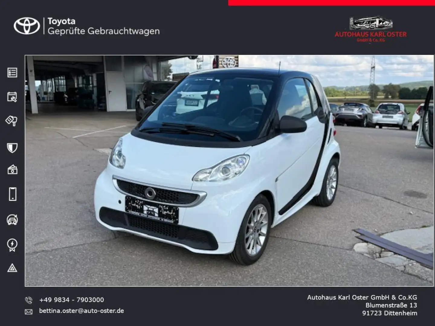 smart forTwo coupe softouch passion micro hybrid drive Blanc - 1