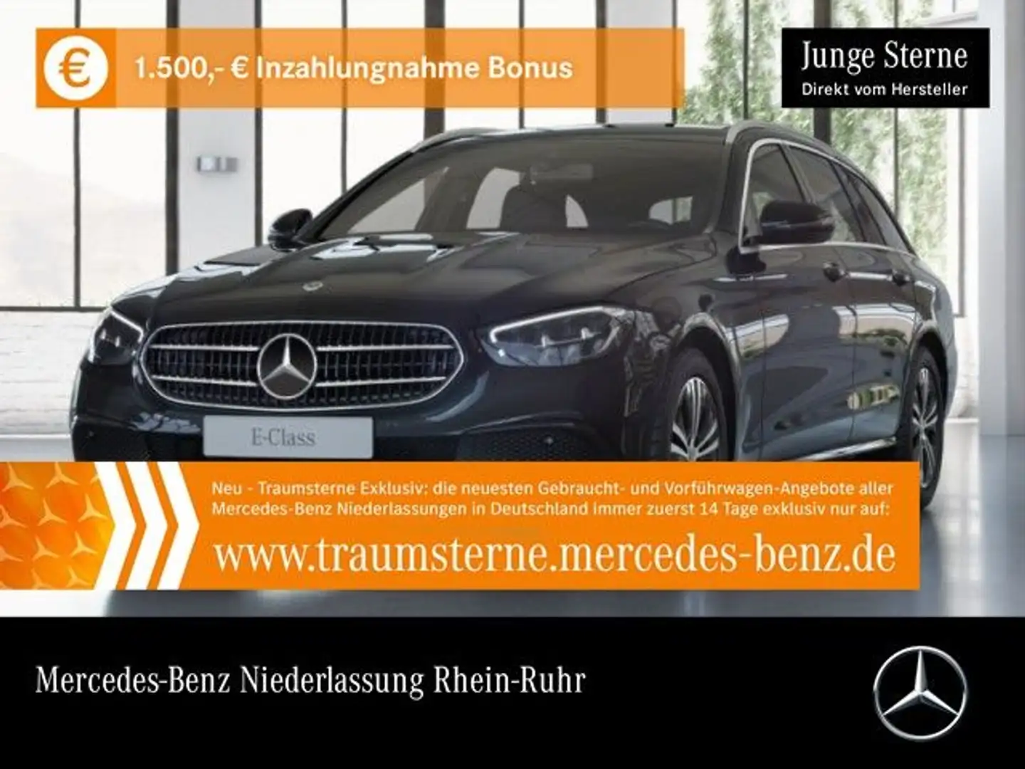 Mercedes-Benz E 220 d T AVANTG+LED+BURMESTER+KAMERA+TOTW+9G Schwarz - 1