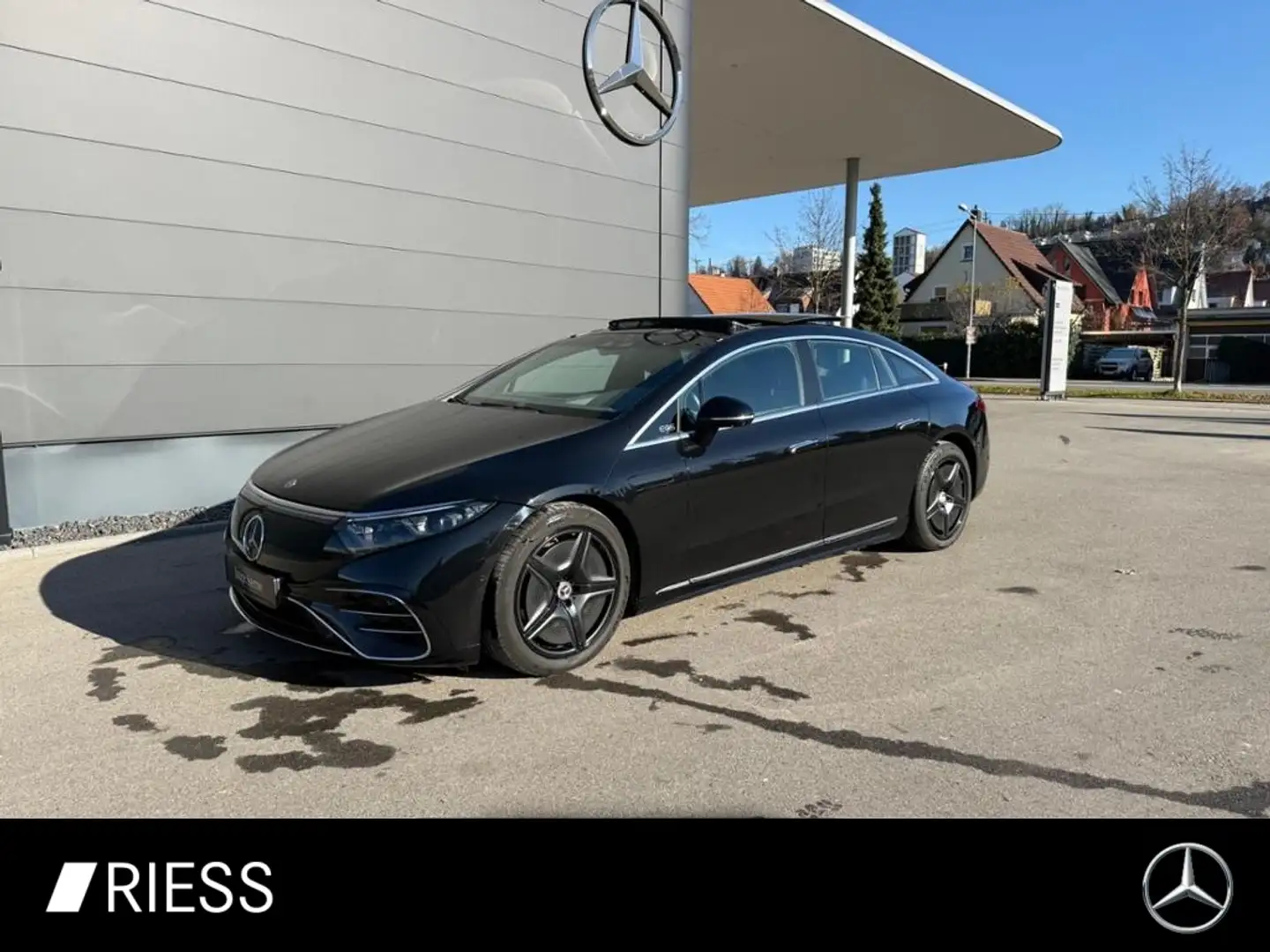 Mercedes-Benz EQS 500 4M AMG PANO HUD BURM HYPER DISTRO AIRMAT Schwarz - 1