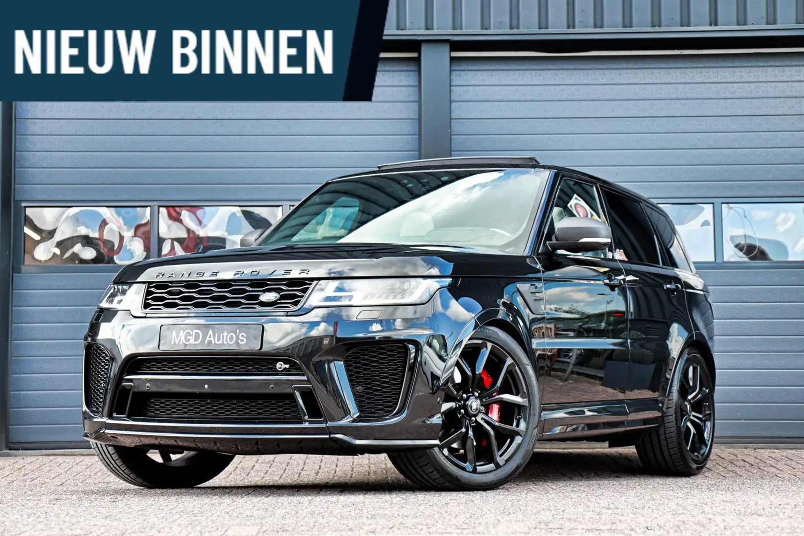 Land Rover Range Rover Sport 5.0 V8 SC SVR /PANODAK/LUCHTVERING/MEMORY/HUD/MERI Zwart - 1