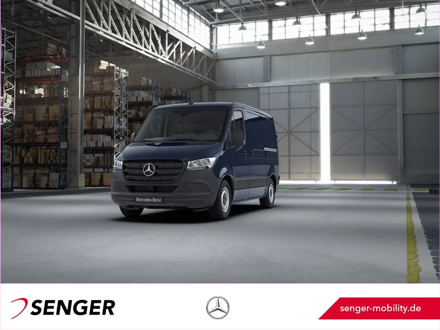 Mercedes-Benz Sprinter 315 CDI L1H1 9G-Aut.AHK2,8t+2xSchiebetü Blau - 1