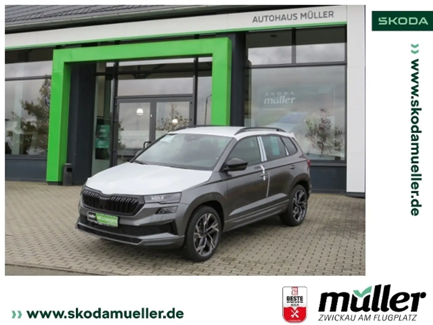 Skoda Karoq Sportline 4x4 140kW AHK var. LB Komfort Grau - 1