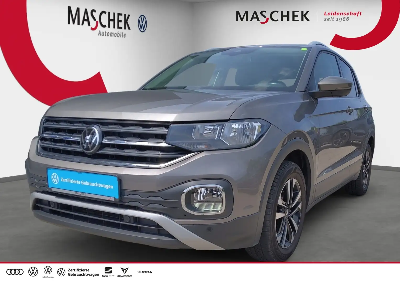 Volkswagen T-Cross United 1.0 TSI PDC ACC RearView DAB CarPlay Sitzh Grau - 1