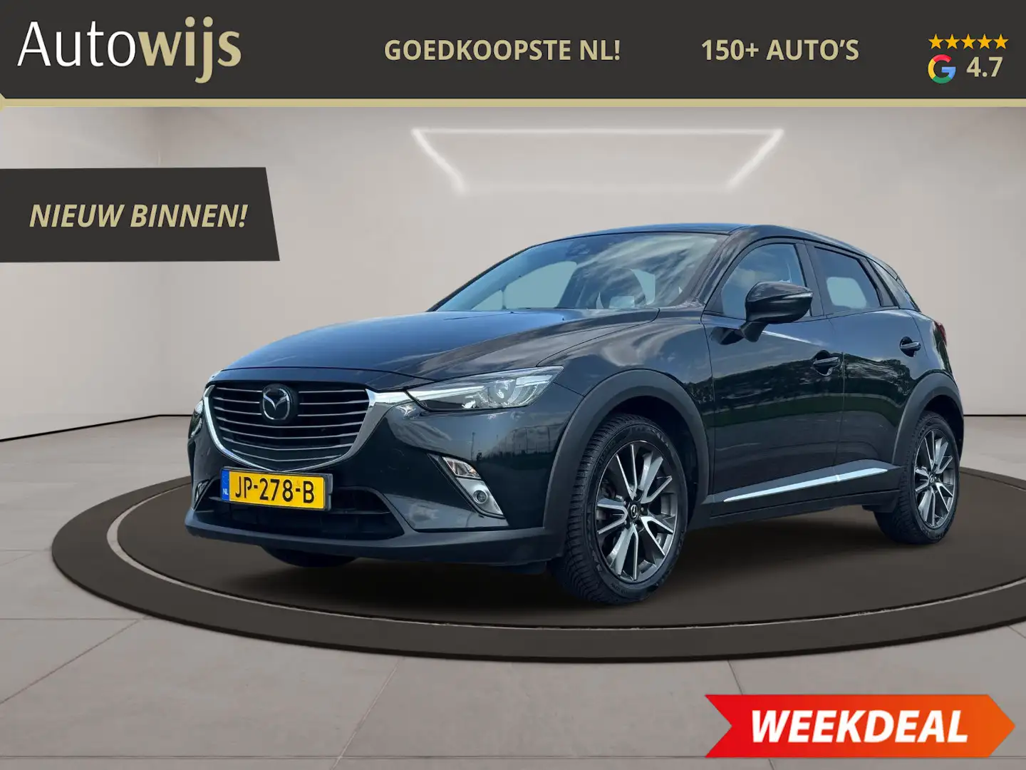 Mazda CX-3 2.0 SkyActiv-G 120 GT-M|Camera|Trekhaak|Leder|NL A Zwart - 1