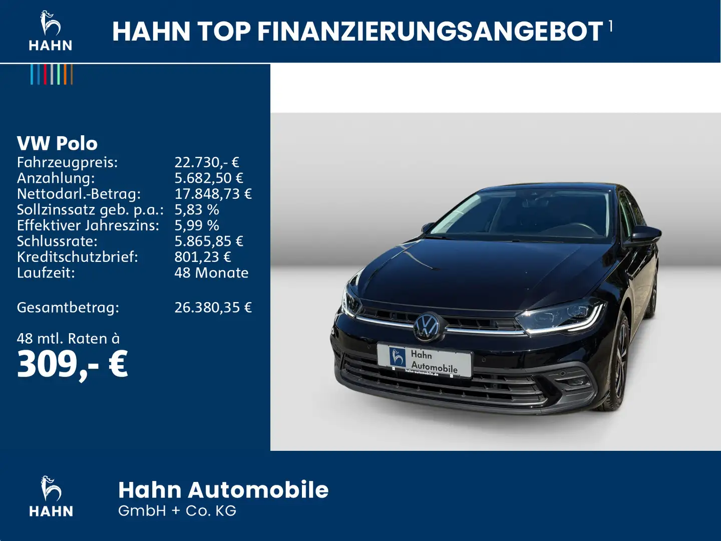 Volkswagen Polo 1.0TSI DSG Move ACC Matrix Navi-Vorb. PDC Noir - 2