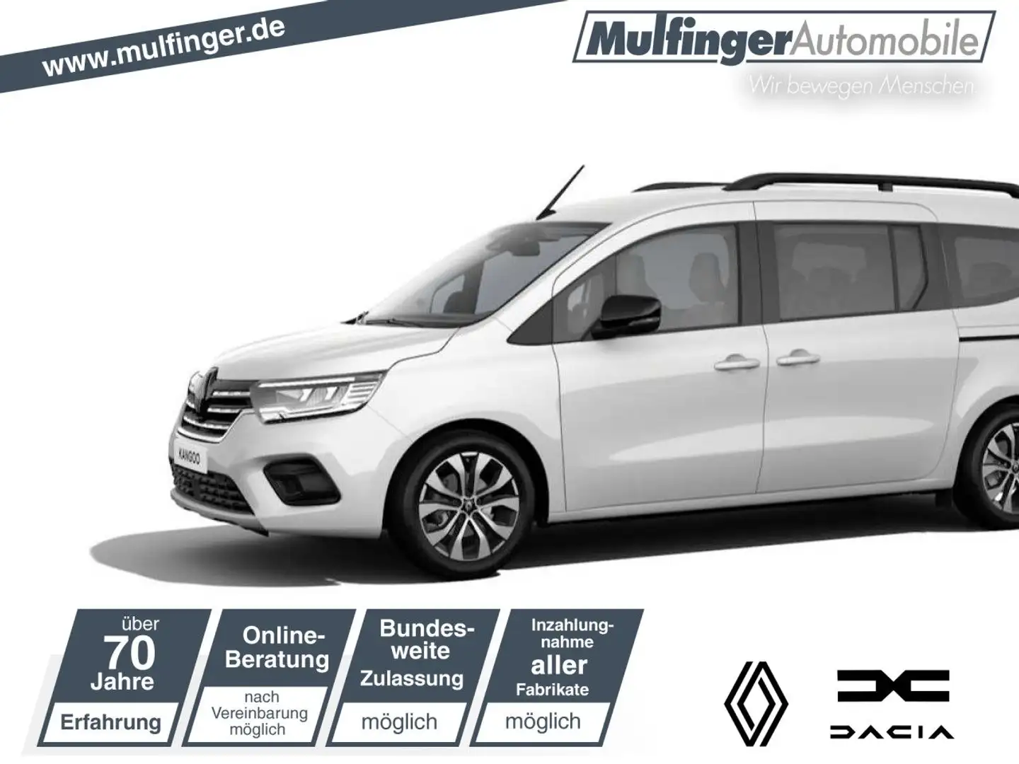Renault Kangoo PKW GRAND TECHNO TCe 130 EDC Bluetooth Navi Weiß - 1