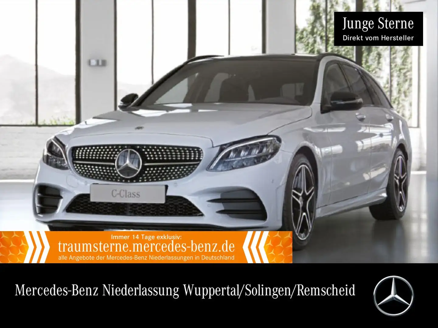 Mercedes-Benz C 300 e T AMG+NIGHT+PANO+LED+KAMERA+SPUR+TOTW+9G Weiß - 1
